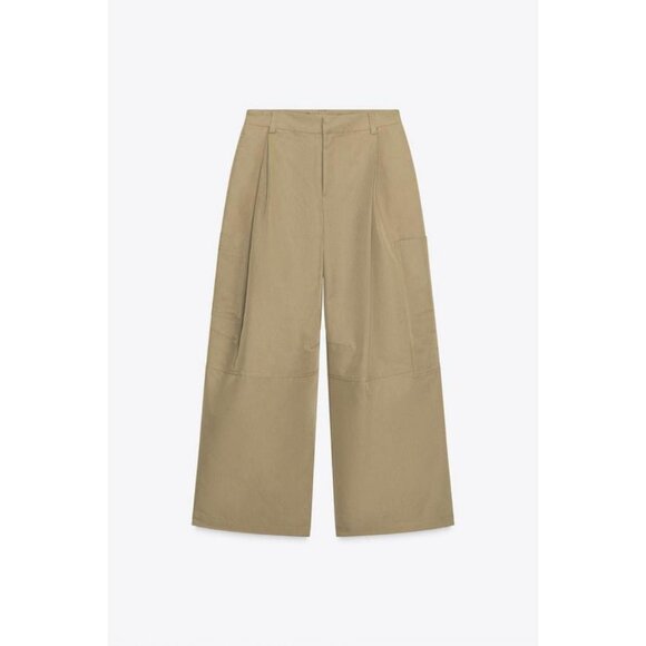 ZARA CARGO TROUSERS WITH PLEATS - Picture 7 of 9